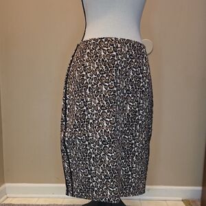 White House Black Market Animal Print Pencil Skirt